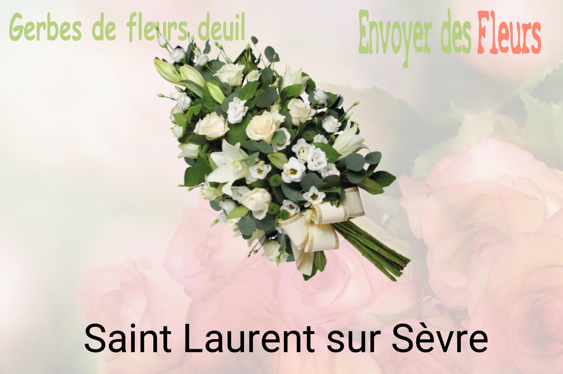 Gerbe de fleurs de deuil livrée à Saint-Laurent-sur-Sèvre